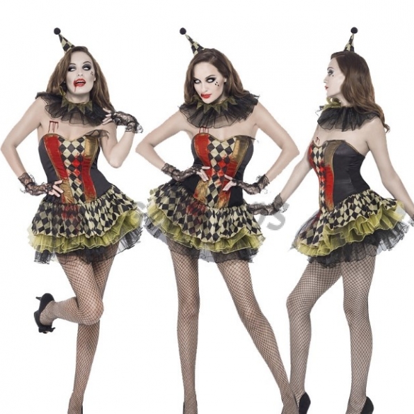 Scary Halloween Costumes Clown Vampire Dress