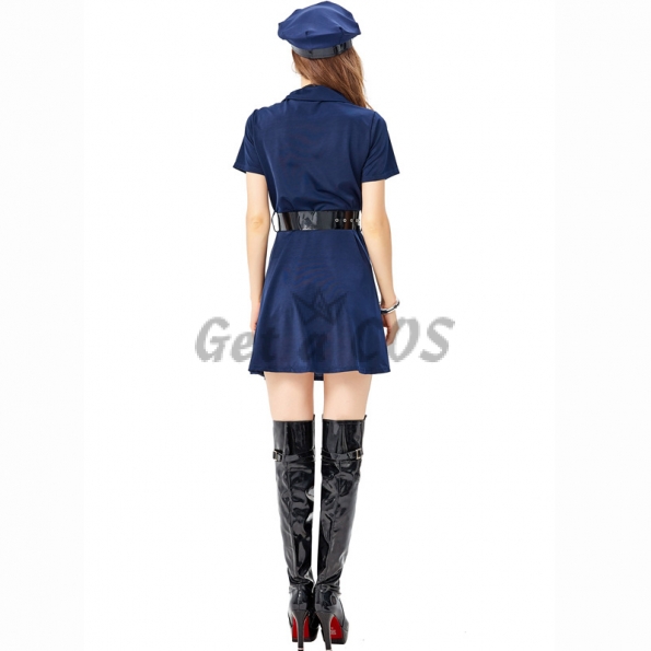 Blue Policewoman Uniform Costume