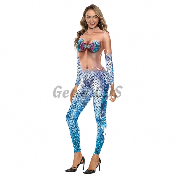 Sexy Halloween Costumes Mermaid Jumpsuit