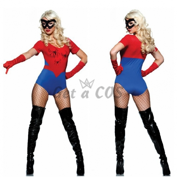 Women Halloween Costumes Spider One-piece Suit