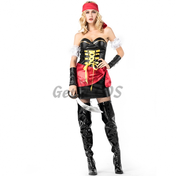 Women Halloween Costumes Pirate Captain Cosplay Role Clothes