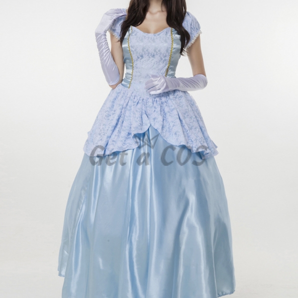 Women Halloween Disney Princess Costumes Sissi Blue Court Dress