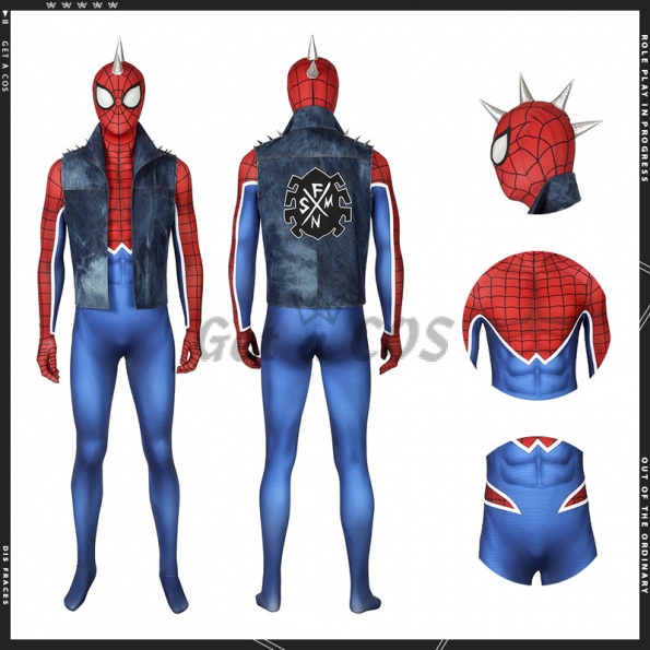 Spiderman Costume PUNK ROCK Cosplay - Customized