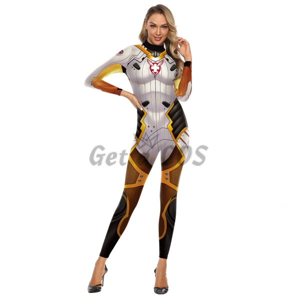 Women Halloween Costumes Overwatch Tracer Print