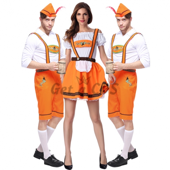 German Beer Festival Costumes Khaki Couple's Beer Suit For Halloween