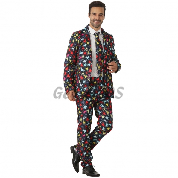 Funny Halloween Costumes Love Pattern Suit