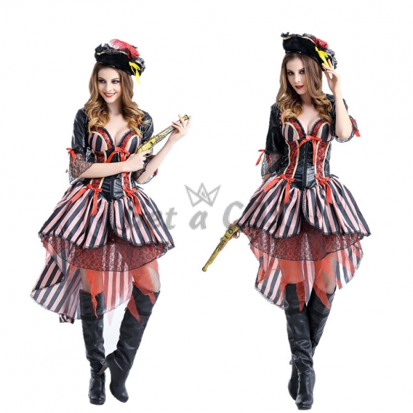 Women Halloween Costumes Royal Caribbean Pirate Dress