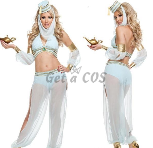 Women Halloween Costumes Aladdin Lamp India Suit