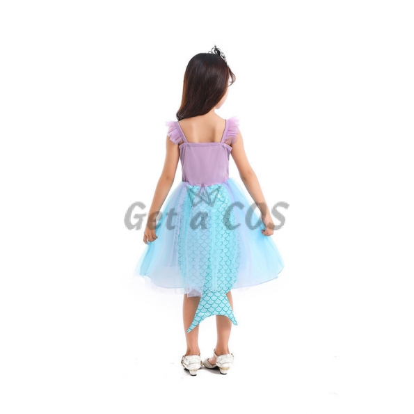 Little Mermaid Costume Girl Puffy Dress