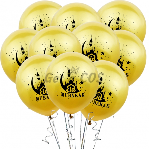 Holiday Decor EID MUBARAK Solid Color Balloon