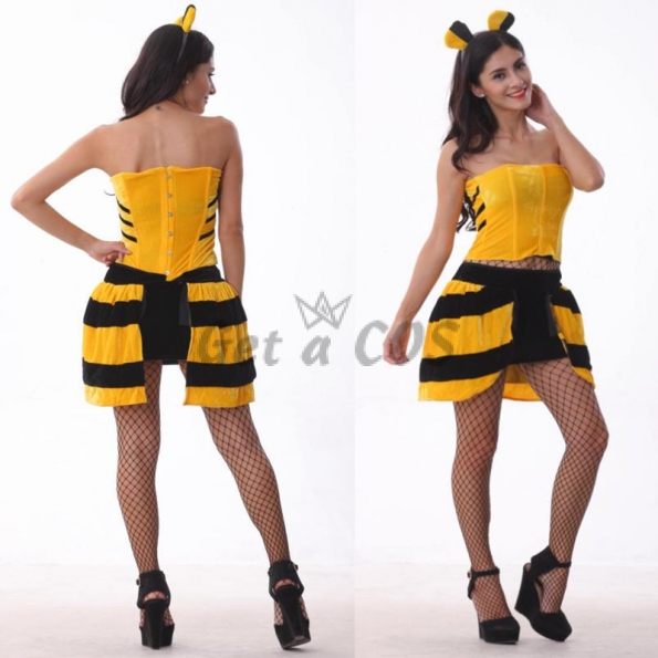 Women Halloween Costumes Bee Uniform Temptation