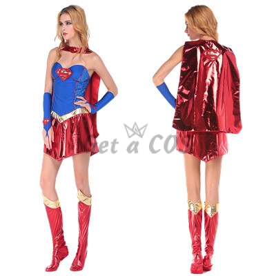 Women Halloween Costumes Superman Warrior Suit