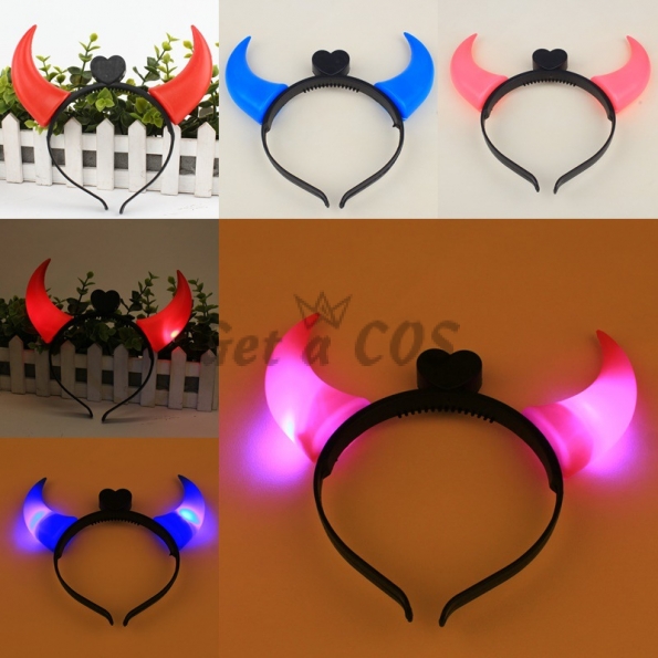 Halloween Decorations Glowing Horn Headband