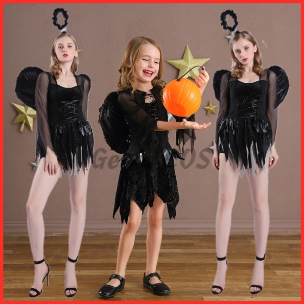 Sexy Halloween Family Costumes Evil Angel Game Uniform