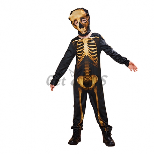 Kids Halloween Costumes Printed Skull Suit