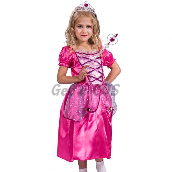 Girls Halloween Costumes Fuchsia Princess Dress