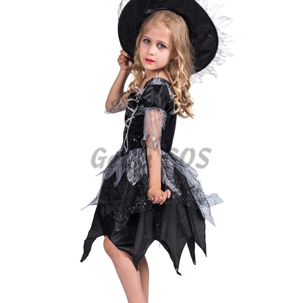 Girls Halloween Costumes Black Witch Suit