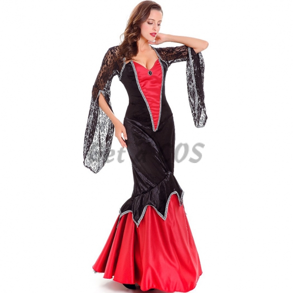 Women Halloween Vampire Costumes Countess Dress