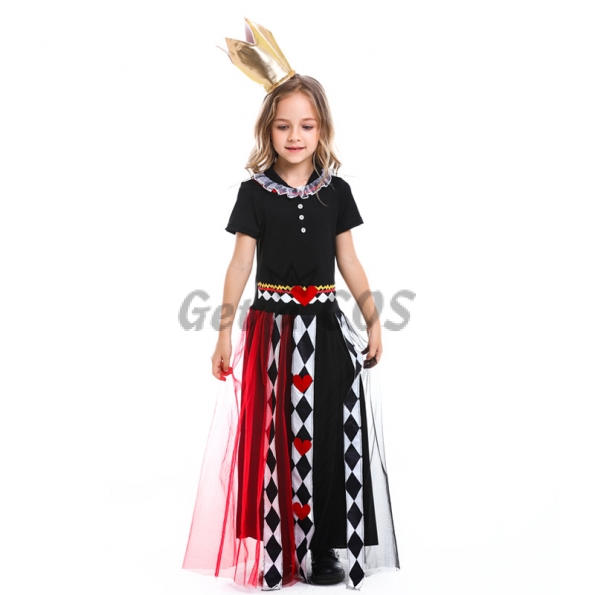 Alice in Wonderland Poker Queen Girls Costume