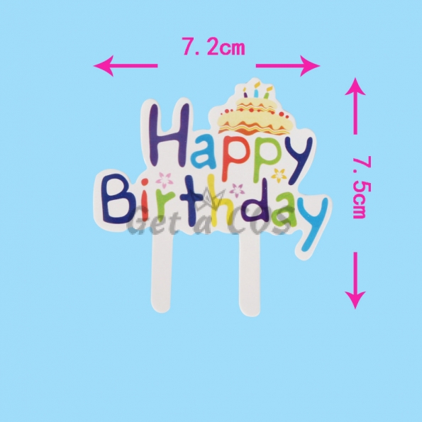 Birthdays Decoration Cake Inserted Card