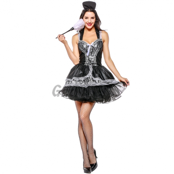 Sexy Women Halloween Costumes Goth Maid Style