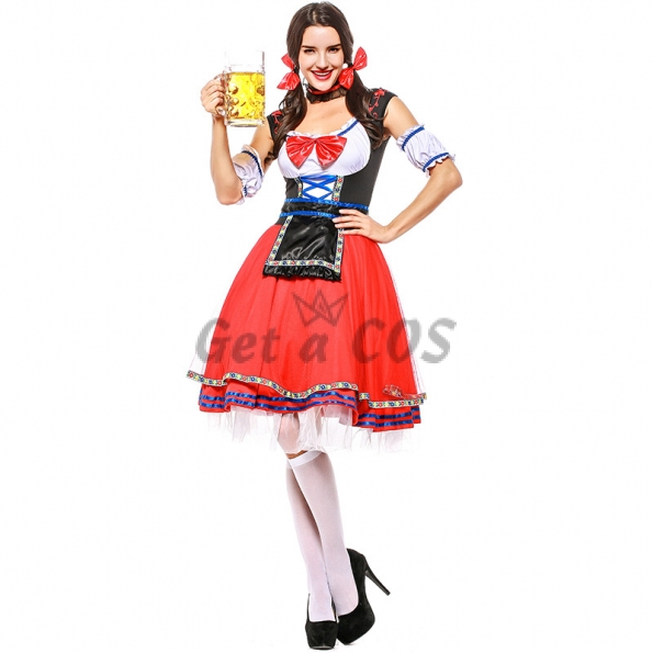 Women Oktoberfest Halloween Costumes Maid Clothes