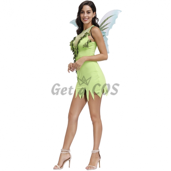 Fairy Tale Theme Halloween Costumes Green Forest Butterfly Fairy Style