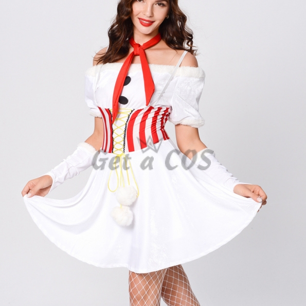 Women Halloween Costumes White Christmas Clothes