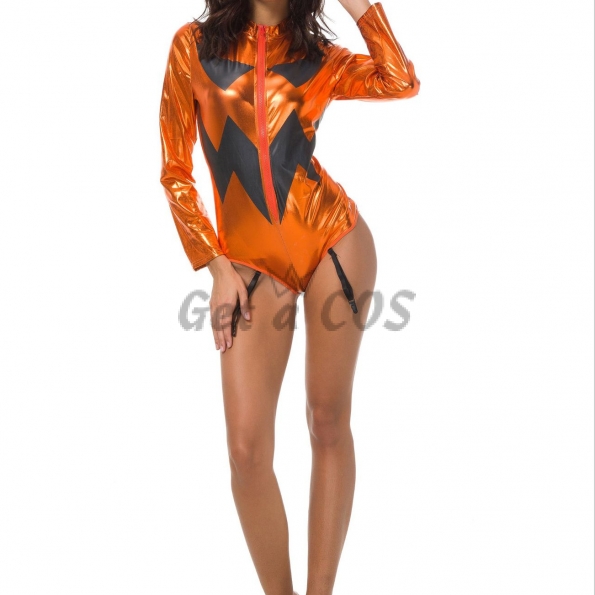 Sexy Halloween Costumes Pumpkin Bodysuit
