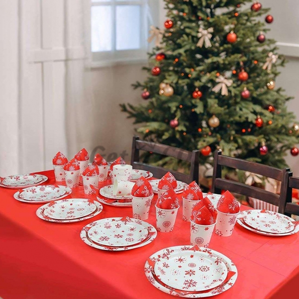Christmas Decorations Snowflake Pattern Tableware