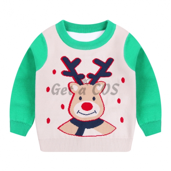 Christmas Sweater Cute Reindeer Pattern