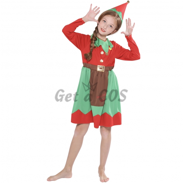 Girls Halloween Costumes Christmas Elf Skirt