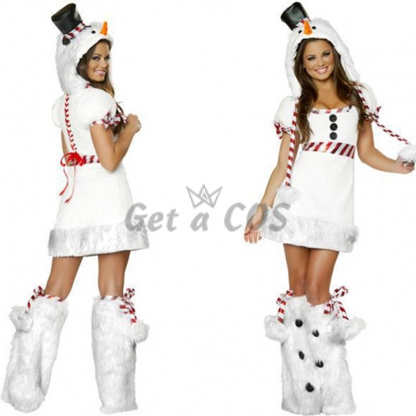 Women Halloween Costumes Christmas White Penguin Suit