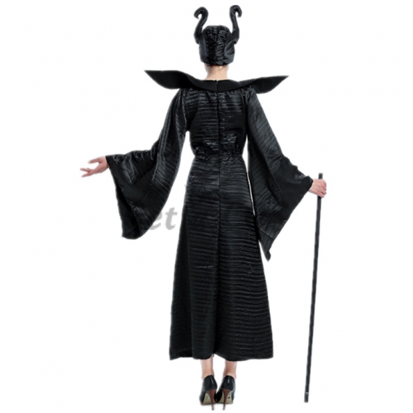 Halloween Witch Costumes Sleeping Curse Black Dress