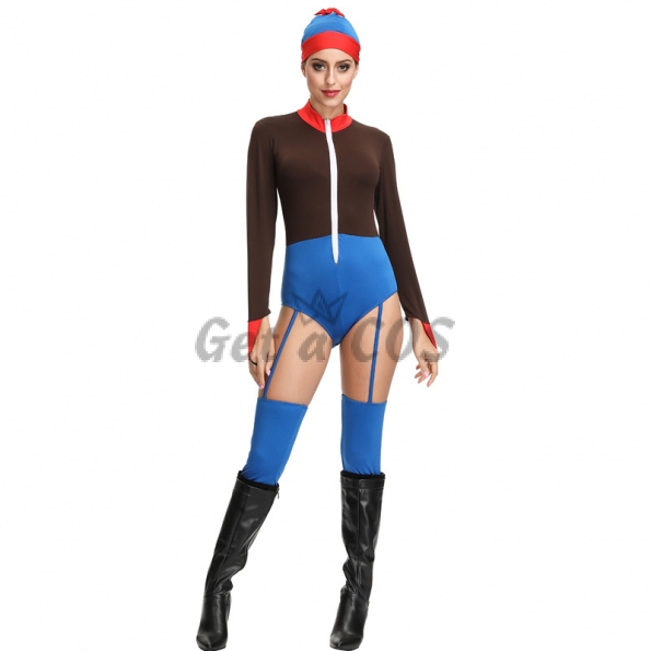 Halloween Clown Costumes Elastic Tights With Suspenders And Leggings