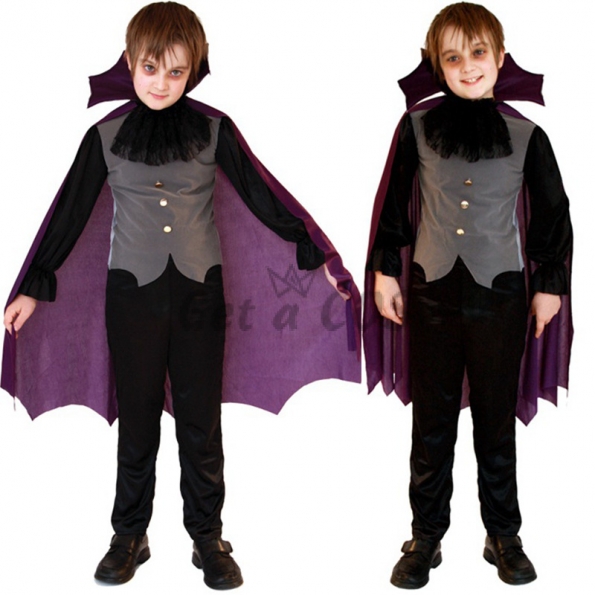 Boys Vampire Costume Purple Robe Prince