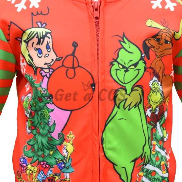 Christmas Costumes Grinch Hoodie Jacket