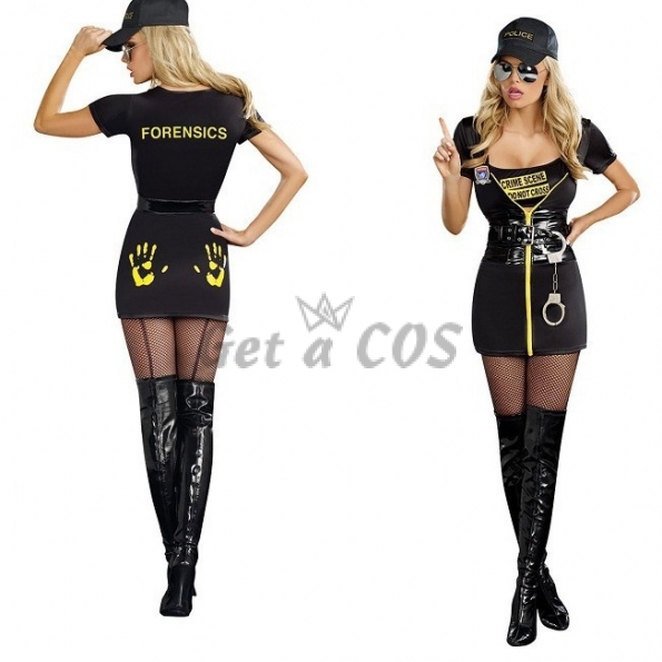 Sexy Halloween Costumes Policewoman Cos