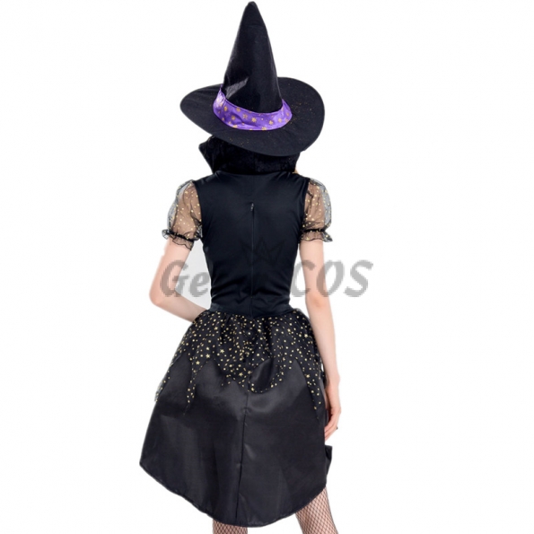 Sexy Halloween Witch Costumes Purple Dress