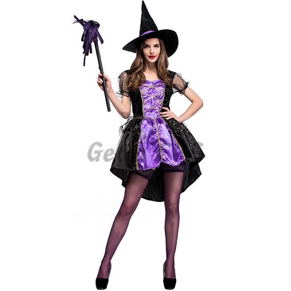 Purple Tuxedo Women Witch Costume
