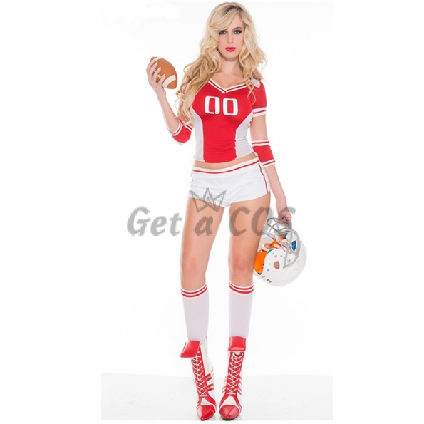Halloween Costumes Cheerleading Team Stripe Uniform