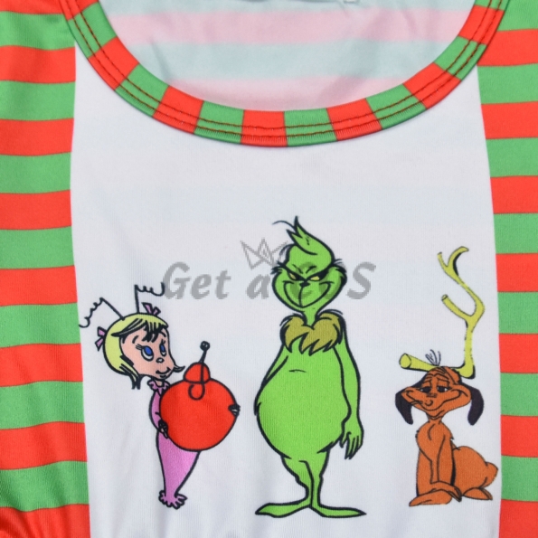 Christmas Costumes Grinch Long Sleeved Dress