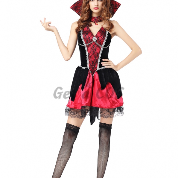 Women Halloween Costumes Vampire Demon Uniform
