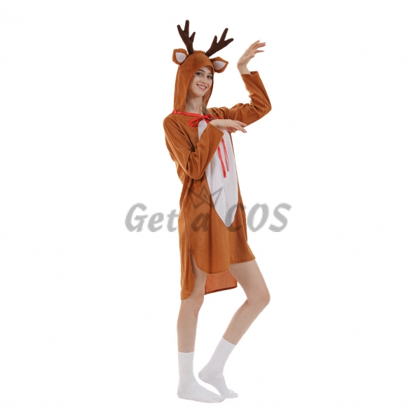 Women Halloween Costumes Christmas Elk Dress