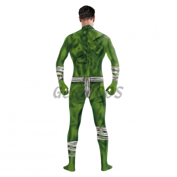 Men Halloween Costumes Hulk Print Jumpsuit