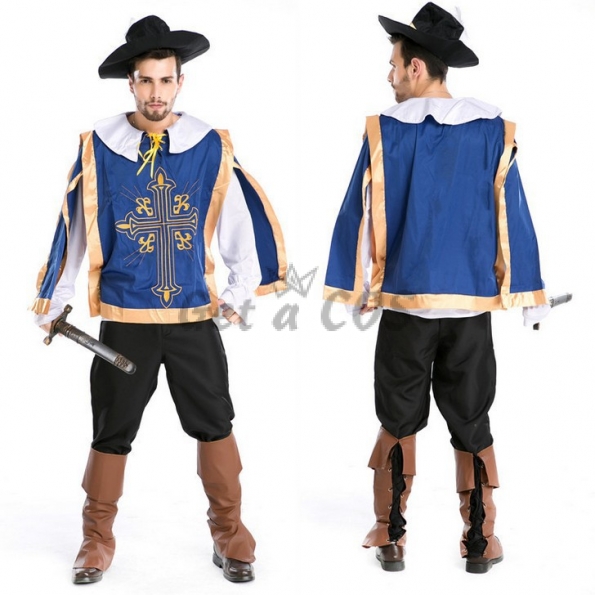 Men Halloween Costumes Gladiator Fencer Suit