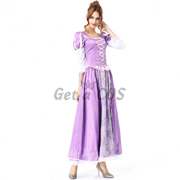 Women Renaissance Costumes Court Purple Princess Dress