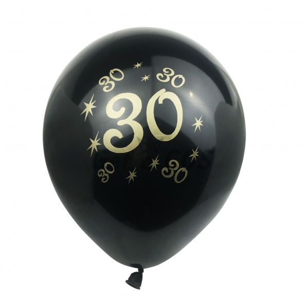 Birthdays Decoration Black Gold Number Balloon