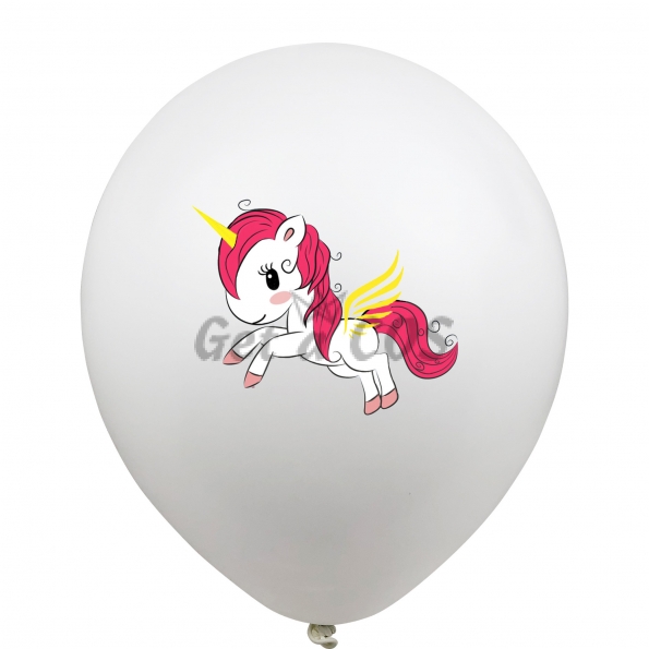 Birthday Balloons Solid Color Unicorn Balloon