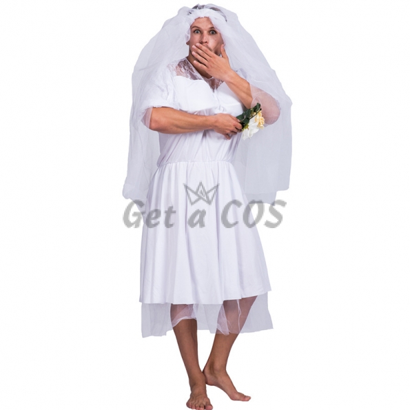 Men Halloween Costumes Reverse String Wedding Dress